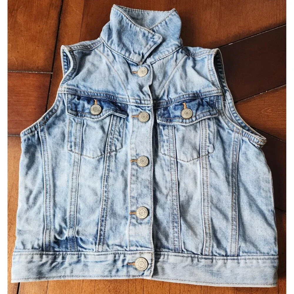 Gap Denim Girls Blue Sleeveless Vest Size L